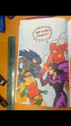 “NOT SO FAST, PUSSYCAT!!” #art #coloring #dc #batman #shorts #ytshorts