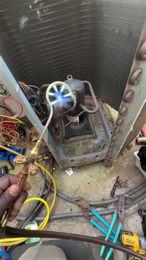 ac compressor change #ac #compressor #hvac #service #shorts #trending #viralvideo #funny #comedy