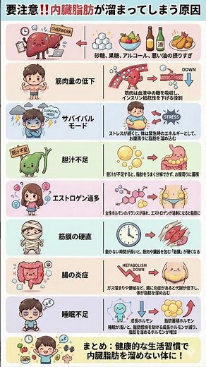 【10秒で健康】腹筋は無意味？内臓脂肪を最速で落とす8つの根本原因と解決策