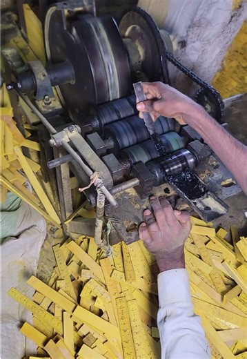 Amazing Process of Making a Wooden Ruler | Manufacturing of Wooden School Scale#fyp