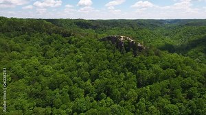 Cliffs in Daniel Boone National Forest, aerial