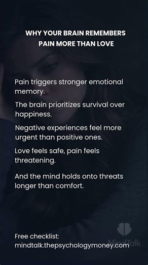 Why Your Brain Remembers Pain More Than Love