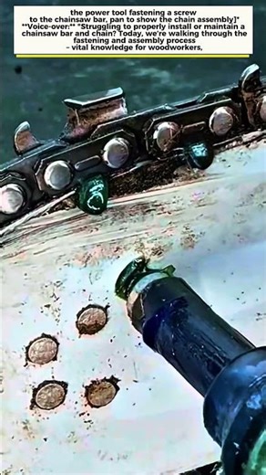 Chainsaw Bar Chain Installation & Fastening Process | Educational Guide