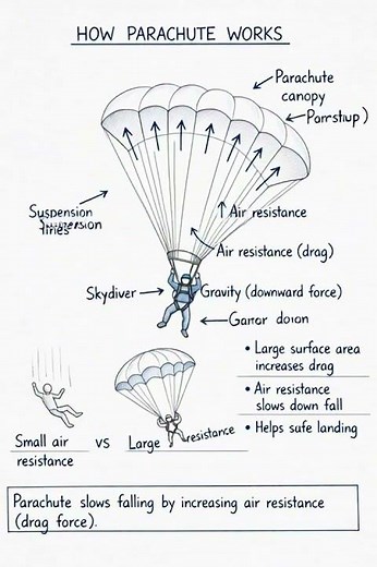 How Parachutes Work 🪂 | Air Resistance & Drag Force