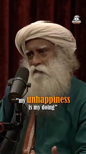 ShivGuru (Sadhguru Fan Page) on Instagram: "Your UNHAPPINESS is Your Doing! Learn Inner Engineering: sadhguru.org/ie #Sadhguru #Wisdom #MentalHealth #LifeLessons #Happiness"