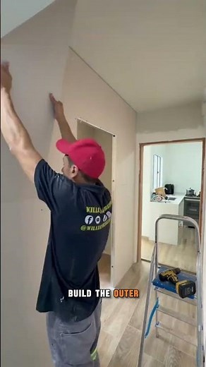 How to Build a Space-Saving Drywall Partition Wall #diy
