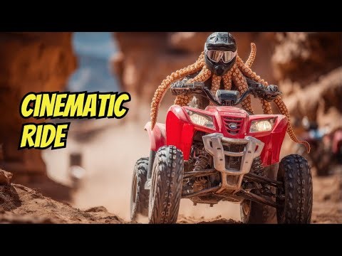 Giant Alien Octopus Rips an ATV Through the Desert (Dusty Power Ride)