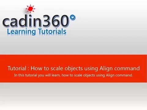 How to Scale objects using AutoCAD Align command