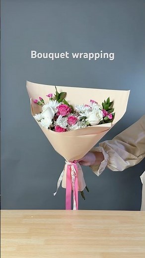 Easy Flower Wrapping Tutorial | Wrap a Bouquet with Just 2 Sheets of Paper