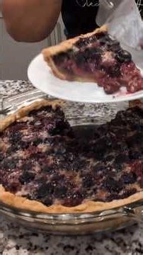 Triple Berry Pie Recipe! #easyrecipe #baking #homemade #dessert #youtubeshorts