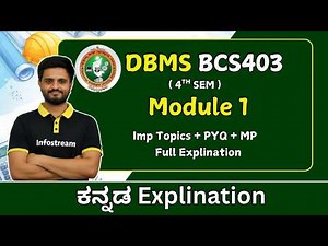 VTU - DBMS Full module 1 (Model paper + PYQ + IMP ) | DBMS ( BCS403 )