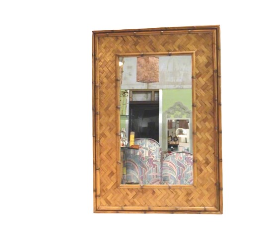 Large Bamboo & Rattan Wall Mirror 1970s - Etsy