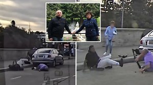 Moment heroic couple tackle Bondi gunman - as dashcam footage reveals attempt to halt massacre before being gunned down | LBC