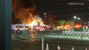 LAX fire: 3 passenger buses engulfed in flames at Los Angeles airport during busy travel week