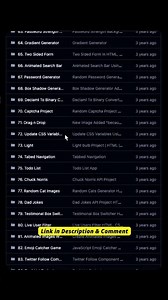 100+ Frontend Projects with Code #codingmaster #frontenddeveloper