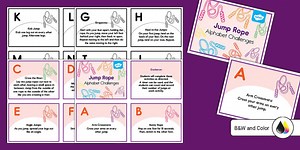 Jump Rope Alphabet Challenge Cards