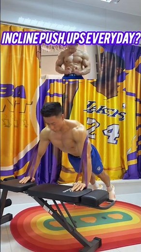 Elastic Band Push up Workout, Can you complete 100 incline push-ups every day? (OBJ) #elastic #short