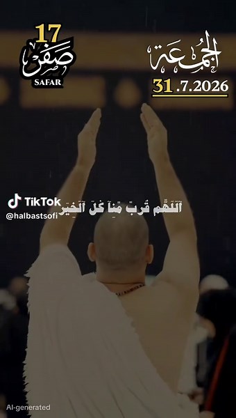 دعاء يوم الجمعة 31 يوليو 2026 وقران الجمعه المبارك