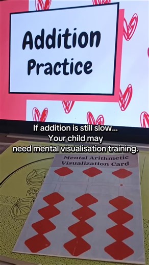 myabacusfunsingapore on Instagram: "Addition practice using mental arithmetic visualisation cards 🧠✨ Students learn to picture numbers mentally, move beads in their mind, and calculate without physical tools. This training builds: ✔️ Faster addition ✔️ Strong number sense ✔️ Focus & working memory ✔️ Confidence in mental math This is the foundation before speed comes 💪 Slow today → sharp tomorrow.. . . #mentalarithmetic #abacuskids #mentalvisualization #fastaddition #numbersense mathforkids"