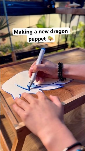 Drawing A Dragon Puppet! #dragonpuppets #paperdragon