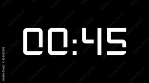50 second countdown timer digital clock perfect visual for presentations, websites, and social media posts