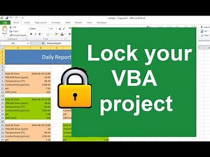 Weekend Special 2 - Lock vba project from viewing (Project is unviewable) - advanced excel tutorial