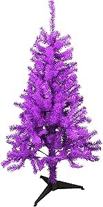 Tree Buddees Purple Halloween/Christmas Tree 4 Feet Tall Decoration