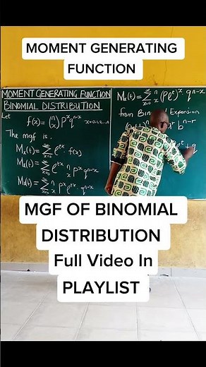 Mgf mean and variance of Binomial Distribution: #mgf #binomialdistribution @content-academy ​