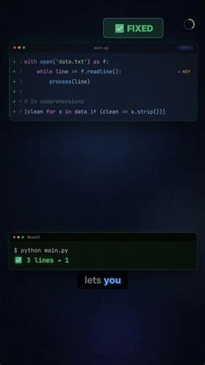 Python's := operator cuts while loops in half ⚡