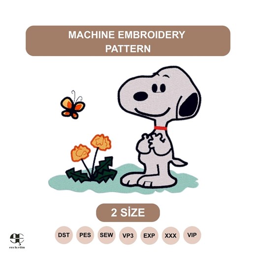 Snoopy Embroidery Designs, Machine Embroidery Files PES DST - Etsy