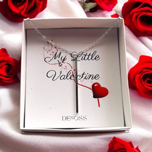 Silver Bar Lariat Necklace - Etsy