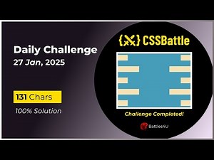 CSS Battle 100% Solution | Daily Challenge (Jan 27, 2025) | Learn HTML & CSS