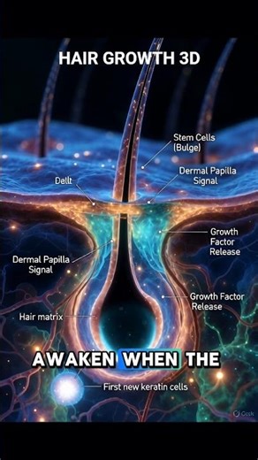 “Inside Hair Growth — Ultra Realistic 3D Follicle Animation”#shorts