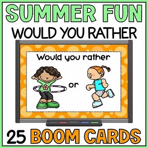 End of Year Game Would You Rather Boom Cards - Summer Activities This or That