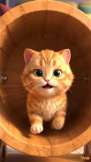 gatito en rueda de hamster