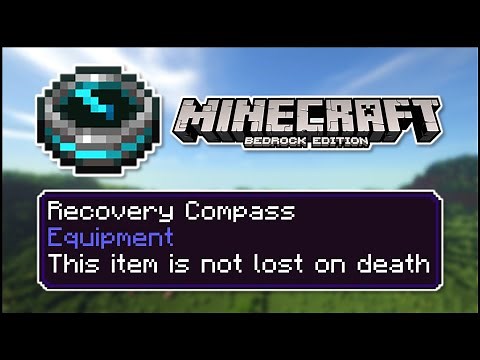 Minecraft Bedrock - How To Keep The Recovery Compass On Death! (Mobile/Xbox/PS/Windows/Switch)