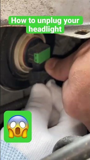 How to unplug the wire to your cars headlight￼