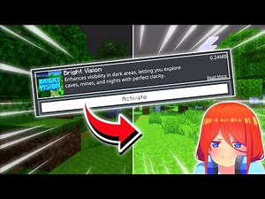 Night Vision Mod For MCPE 1.21.121+ || Texture Pack night vision (Working on servers)😱