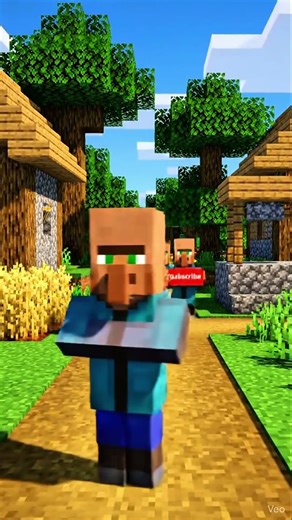 A normal day walking around a Minecraft village.