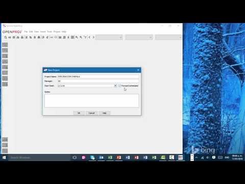 Curso de Open Proj 1 Crear el proyecto