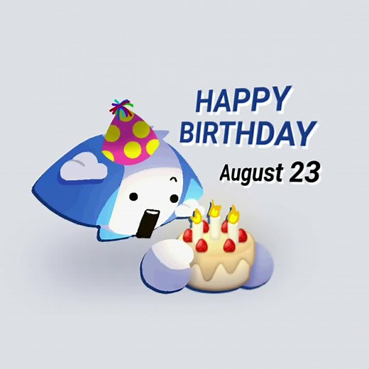 Happy Birthday! Emoji Cat Cloud Bento - Countdown 2 Days