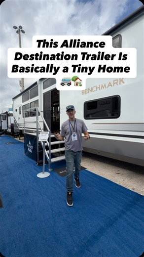 Not everyone wants to tow every week — and honestly, this is where destination trailers really shine. The Alliance RV Benchmark 44LFT is built for people who want to set it up, park it, and enjoy it. If staying put, seasonal camping, or creating a home base is more your style, this floorplan is impressive. Why this one stands out 👇 • Massive residential-style layout • Designed for long-term stays • Tons of space for entertaining and relaxing • Feels more like a tiny home than an RV • Perfect fo