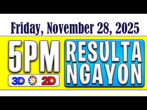 PCSO Lotto Results Today 5PM Draw Friday November 28 2025 | 3D Swertres & 2D