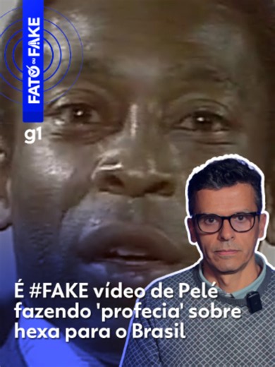 🔎 #FatoouFake - Circula nas redes sociais um vídeo de Pelé (1940-2022) supostamente fazendo uma