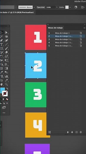 Ordenar y reorganizar mesas de trabajo en Adobe illustrator 🫡