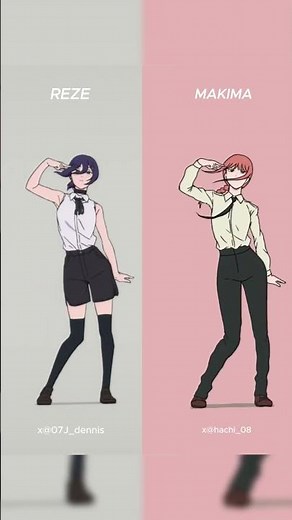 Reze and Makima dance #chainsawman #anime