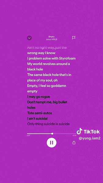 #empty by #juicewrld (#slowedversion) { #emptyjuicewrld #juicewrldempty #lyrics #lyricsvideo #spotify #spotifylyrics #music #song #songs #spedup #spedupaudios #spedupsongs #spedupsounds #slowed #slowedsongs #slowedaudios #slowedsounds #throwback #throwbacksongs #songrecommendations #viral #fyp #audio #turnthatshitup #yungiam #yungiam2 #2019 #2019music #2019song #2019songs #deathraceforlove #deathraceforlovealbum #hiphop #hiphopmusic #hiphopsong #hiphopsongs #rap #rapmusic #rapsong #rapsongs #hip