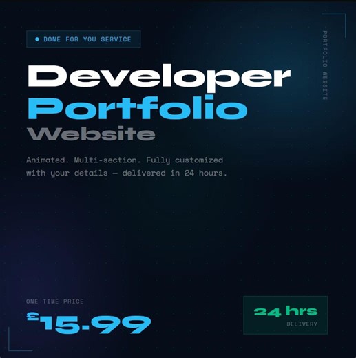 Custom Developer Portfolio Website | Animated HTML CV Site | Full Stack Designer Resume Page | Done for You | Delivered in 24 Hours - Etsy