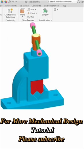 Pipe Vise Assembly Animation | Autodesk Inventor #autodeskinventorassembly #AutodeskInventor