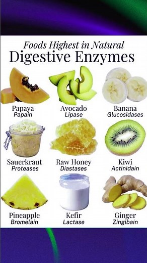 Foods highest In Natural Digestive Enzymes | health Tips #wellnessforlife